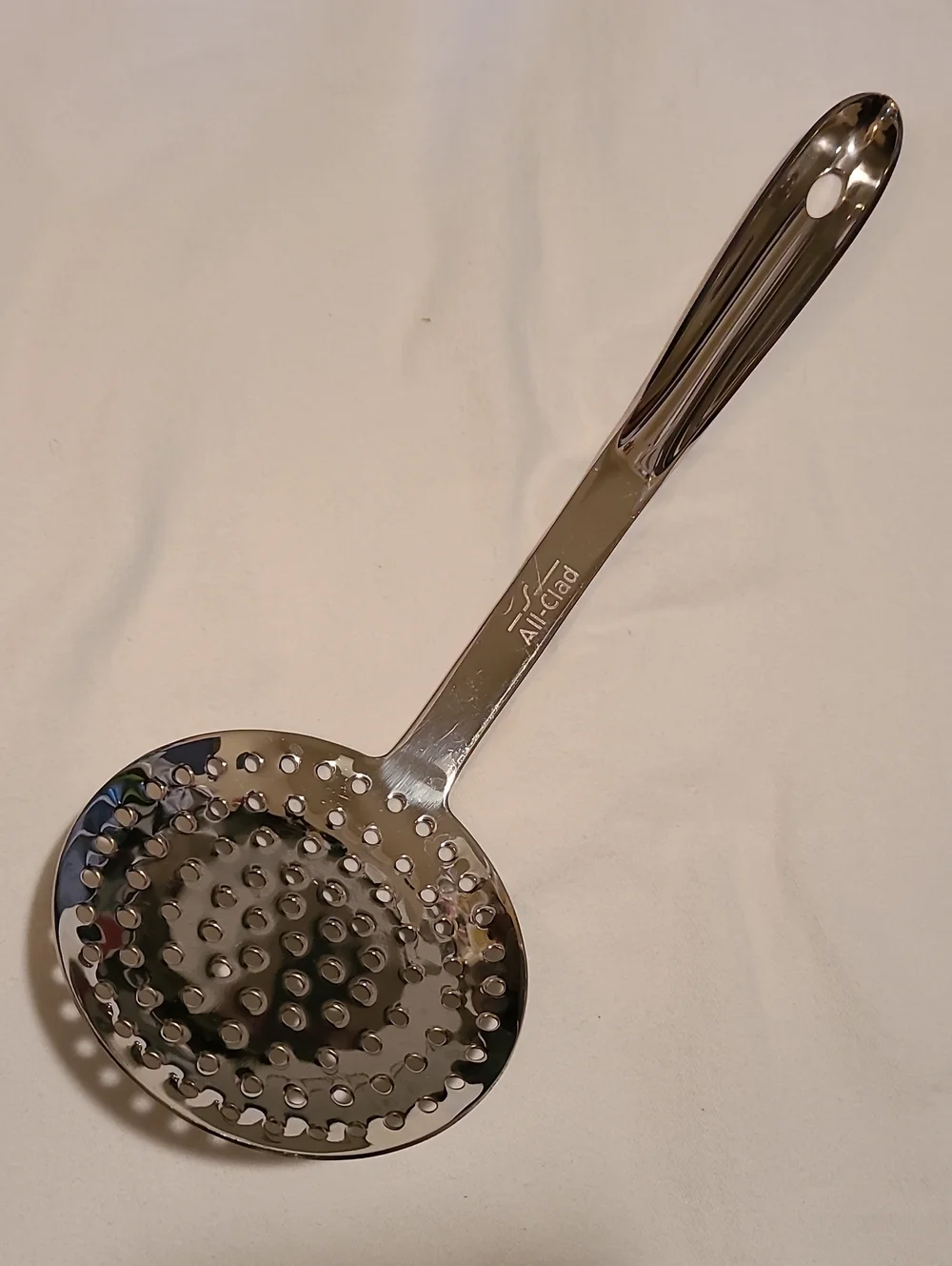 All-Clad Stainless Steel Skimmer 13-inch For Straining Stocks Soup Liquid